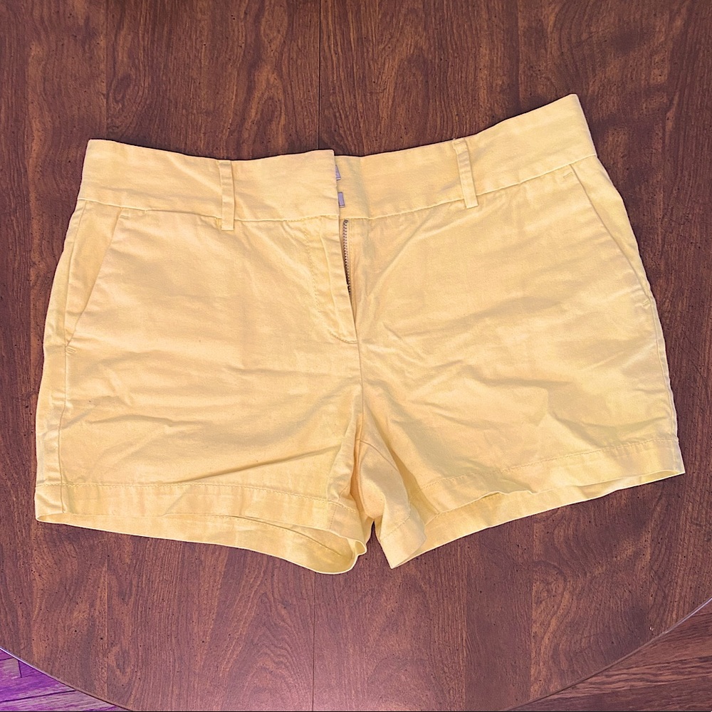 Yellow Loft chino shorts. Size 8.